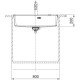 Franke Kitchen sink Maris, fragranite, rectang., no drainboard, 760х510х200mm, bowl - 1, over-mounted, MRG 610-72 TL, grey stone (114.0720.005)