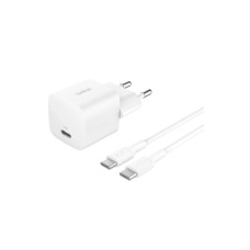 Зарядное устройство Belkin USB-C PD25W PD3.1 + cable USB-C to USB-C 1.0m white (WCA012KQ1MWH-B6)