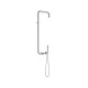 Deante Shower system Silia with mixer tap, shower - shower head, hand shower, handle - on a slide bar, brushed steel (NQS_F4XM)