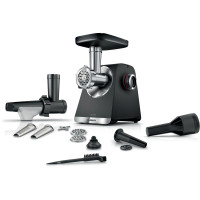 Bosch meat grinder, 2100W, 3.5kg/min, 2 cutting plates, sausages nozzle, juicer, plastik, black (MFWS650B)