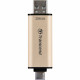 USB флеш накопитель Transcend 256GB JetFlash 930 Gold-Black USB 3.2/Type-C (TS256GJF930C)
