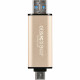 USB флеш накопитель Transcend 256GB JetFlash 930 Gold-Black USB 3.2/Type-C (TS256GJF930C)