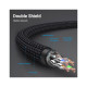 Патч-корд 1м, S/FTP cat 8 RJ-45 COPPER black Vention (IKGBF)