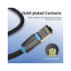 Патч-корд 1м, S/FTP cat 8 RJ-45 COPPER black Vention (IKGBF)