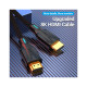 Кабель мультимедийный HDMI M to HDMI M 3.0m 8K60Hz cotton braided black Vention (AAUBI)