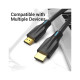 Кабель мультимедийный HDMI M to HDMI M 3.0m 8K60Hz cotton braided black Vention (AAUBI)