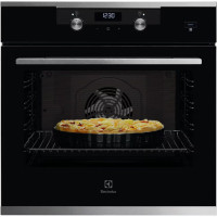 Electrolux Духовой шкаф электрический, 72л, A, пар, дисплей, конвекция, телескопические направляющие, черный (KODEF70X)