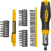 Topex Set of sockets and bits, 2 holders, bits and sockets 5-13 mm (39D522)