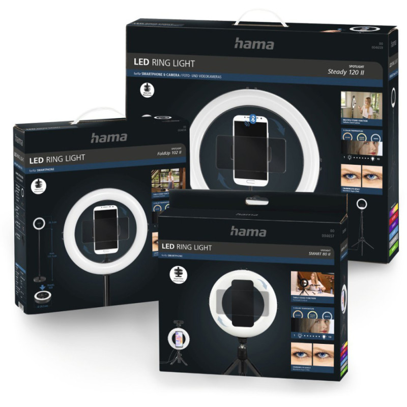 HAMA Ring Light SpotLight Smart 80 V2 BT Black (00004657)