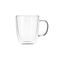 ARDESTO Cup set with double walled handles, 400 ml, H 11.2 cm, 2 pcs, borosilicate glass (AR2640GH)