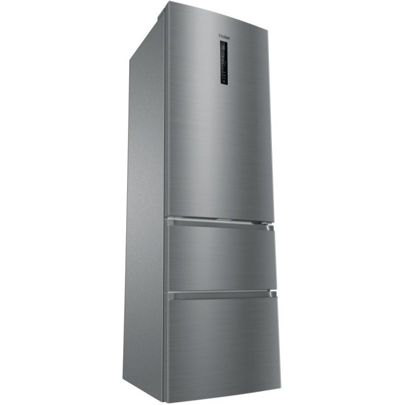 Haier Ref multi-door, 190.5x59.5х65.7, ref-233L, freez.-114L, 3doors, А++, NF, inv., display, fresh zone, silver (HTR3619ENMN)