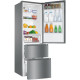 Haier Ref multi-door, 190.5x59.5х65.7, ref-233L, freez.-114L, 3doors, А++, NF, inv., display, fresh zone, silver (HTR3619ENMN)