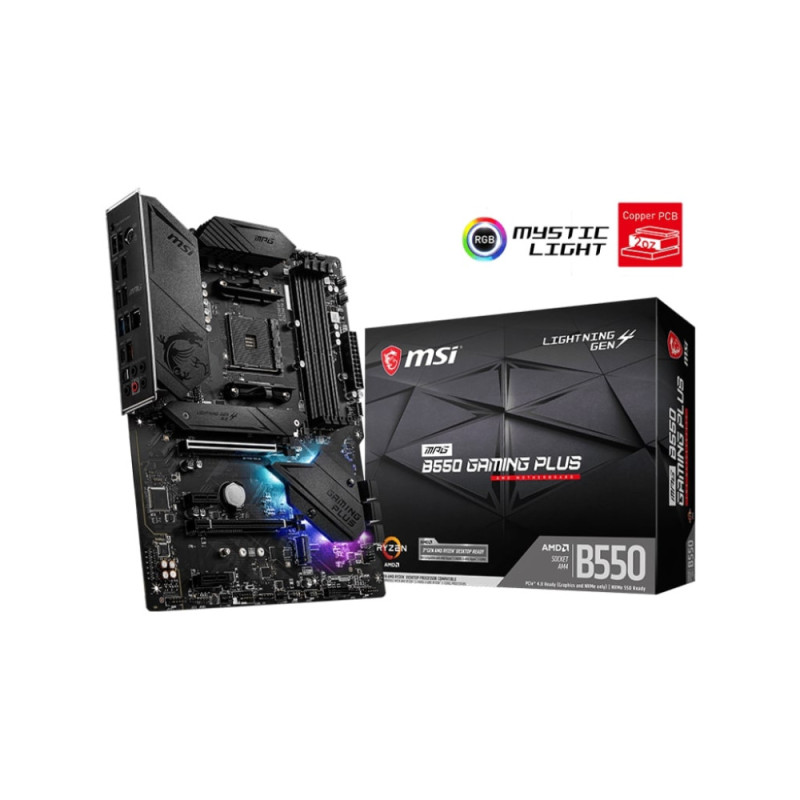 MSI Motherboard MPG B550 GAMING PLUS sAM4 B550 4xDDR4 HDMI DP ATX (911-7C56-060)