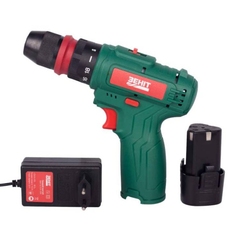 ZENIT Cordless screwdriver-drill ZUSA-12/15 S1 DFR 12V 1x1.5A-h 18Nm 350-1350rpm 0.95kg (853787)