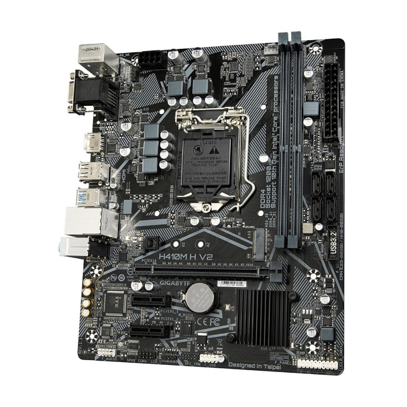 Gigabyte Motherbard H410M H V2 s1200 H470 2xDDR4 M.2 HDMI mATX (H410M_H_V2)