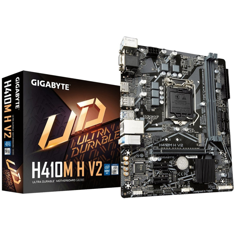 Gigabyte Motherbard H410M H V2 s1200 H470 2xDDR4 M.2 HDMI mATX (H410M_H_V2)