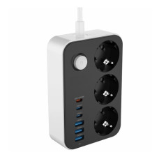 Мережевий фільтр живлення ColorWay CW-CHE36PDB, 3 розетки/ 3USB + 3TYPE-C 2M (CW-CHE36PDB)