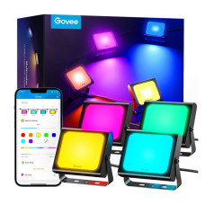 Govee Набор настенных светильников H7060 RGBICWW LED Smart Flood Lights Черный (H7060311)
