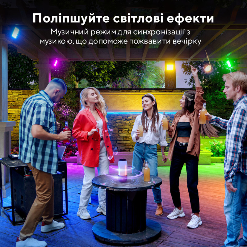 Govee Набір настінних світильників H7060 RGBICWW LED Smart Flood Lights Чорний (H7060311)