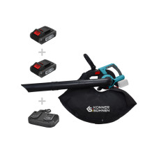 Könner & Söhnen Battery blower Battery charger 20V KS C35A-2, Lithium battery 20V KS 20V4-2 2 pcs Kit (KSLBV-40VSET)