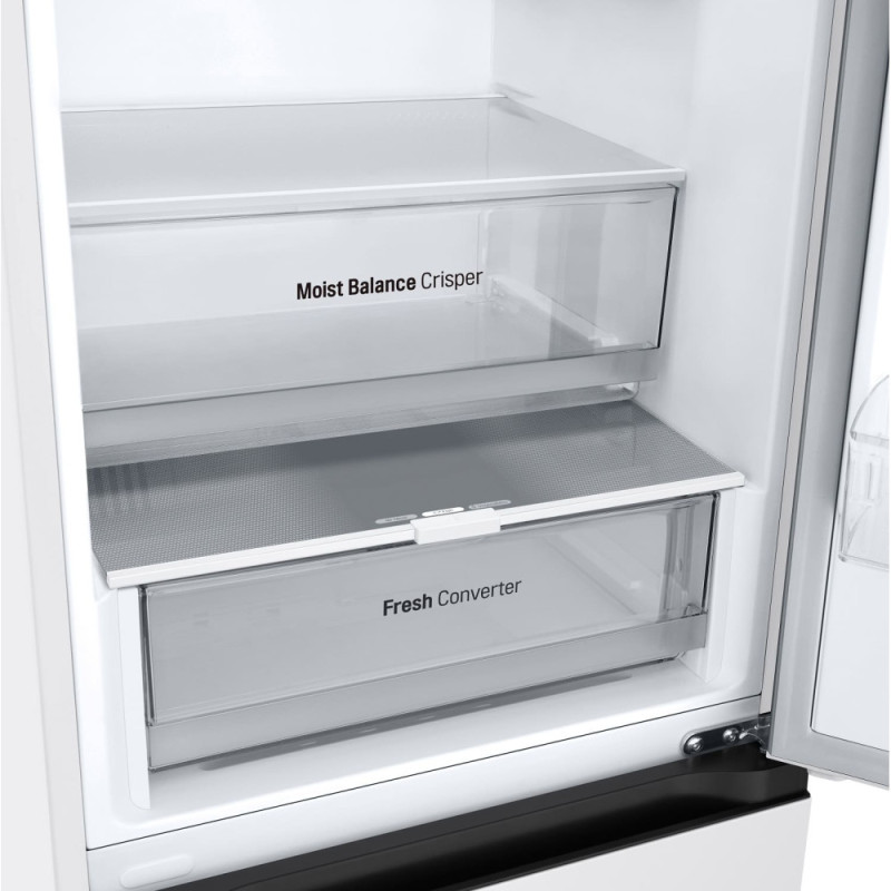 LG Refrigerator with bottom freezer, ref-277l, freez.-107l, 2doors, A++, inv., fresh zone, white (GW-B509FVFW)