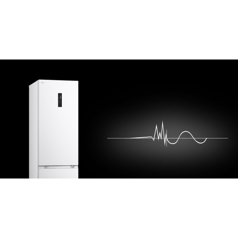LG Refrigerator with bottom freezer, ref-277l, freez.-107l, 2doors, A++, inv., fresh zone, white (GW-B509FVFW)