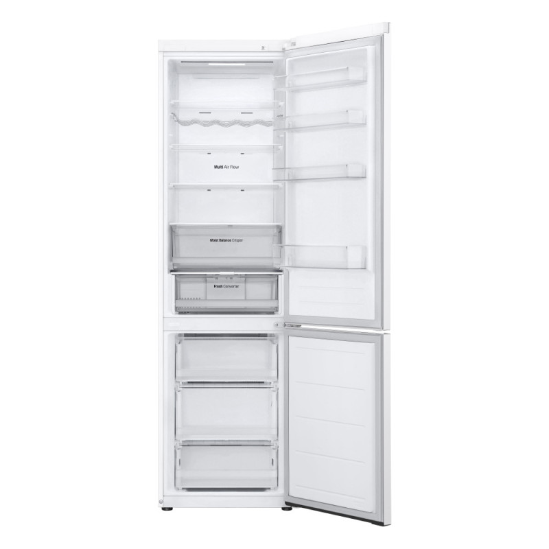 LG Refrigerator with bottom freezer, ref-277l, freez.-107l, 2doors, A++, inv., fresh zone, white (GW-B509FVFW)