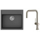 Hansgrohe Kitchen set, granite sink S520-F510 + tap Talis M54, black graphite-steel (43359800)