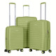 2E Suitcase Large, Aero, polypropylen, 99/119L, TSA, 4 wheels, EXP, moss green (2E-SPP-AERO-L-MG)