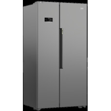 Beko SBS refrigerator, 179x91x71, refrigerator compartment - 368 l, freezer compartment - 190 l, 2 doors, E, NF, display, stainless steel (GN163140SN)