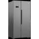 Beko SBS refrigerator, 179x91x71, refrigerator compartment - 368 l, freezer compartment - 190 l, 2 doors, E, NF, display, stainless steel (GN163140SN)