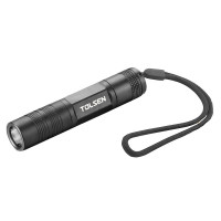 Tolsen handheld flashlight on batteries, AAx1, 50lm, IP66 (60031)