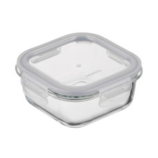 ARDESTO Food storage container Gemini 0.5l, borosilicate glass, plastic, square, transparent (AR1250BSQ)