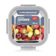 ARDESTO Food storage container Gemini 0.5l, borosilicate glass, plastic, square, transparent (AR1250BSQ)