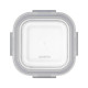 ARDESTO Food storage container Gemini 0.5l, borosilicate glass, plastic, square, transparent (AR1250BSQ)
