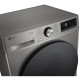 LG WM front load, 9kg, 1200, A, 48cm, display, steam, invertor, silver (F2Y7FS5P)