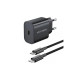 Зарядное устройство Vention 1xUSB-C PD20W + cable USB-C to USB-C black (G16B0-EU)