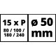 Einhell Набор шлифбумаги для TC-PA 50, 50 мм, по дереву, 60 шт (4133130)