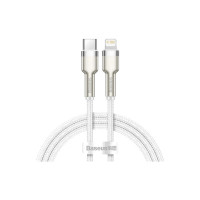 Дата кабель USB-C to Lightning 1.0m Cafule Metal PD 20W white Baseus (CATLJK-A02)