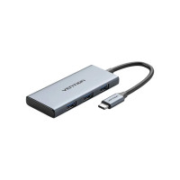 Концентратор Vention USB-C 6-in-1 3xUSB 3.0 + HDMI 4K30Hz + SD/TF 0.15m (TOOHB)