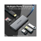 Концентратор Vention USB-C 6-in-1 3xUSB 3.0 + HDMI 4K30Hz + SD/TF 0.15m (TOOHB)