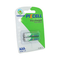 Аккумулятор PkCell AAA R03 1000mAh 1.2V NiMH Already Charged, 2шт/бл (PC/AAA1000-2BA)