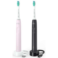 Philips Щетка зубная электр. Sonicare 3100 series набор, 31т. колеб/мин, насадок-1, 2 шт в наборе, розовый, черный (HX3675/15)