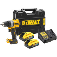 DeWALT Шурупокрут-дриль акумуляторний DeWALT XR Li-Ion PowerStack 18В 2х5А·год 90Нм 0-650·0-2000об/хв кейс ЗП 1.28кг (DCD800H2T)