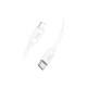 Дата кабель USB-C to Lightning 1.0m PD silicone X87 Magic white HOCO (6931474783189)