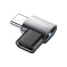 Переходник USB-C F to USB-C M USB 4.0 40Gbps 240W 90° corner Essager (EOTG7-YH0G-P)