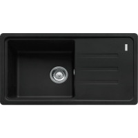 Franke Kitchen sink Malta, fragranite, rectang., with drainboard, 780х435х200mm, bowl - 1, over-mounted, swivel, BSG 611-78, matt black (114.0691.534)