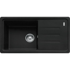 Franke Kitchen sink Malta, fragranite, rectang., with drainboard, 780х435х200mm, bowl - 1, over-mounted, swivel, BSG 611-78, matt black (114.0691.534)