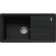 Franke Kitchen sink Malta, fragranite, rectang., with drainboard, 780х435х200mm, bowl - 1, over-mounted, swivel, BSG 611-78, matt black (114.0691.534)