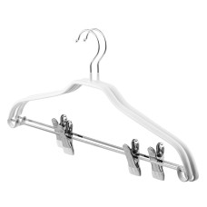ARDESTO Hanger with Clothespin Set 42cm, 2pcs, metal, PVC, white (ARHC2802WC)
